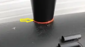 Silicone sealant on smokestack.