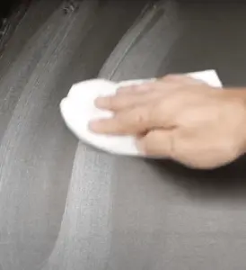 Wipe with soapy water