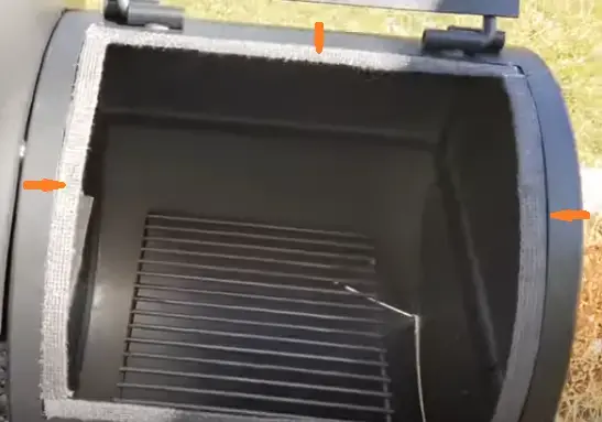 Gasket on firebox lip