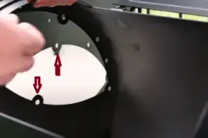 Line up the top hole.