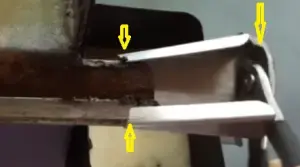Hit the right side gently with the tool to fix it tightly.
