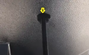 Cover probe hole with gasket.