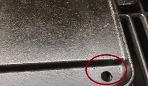 Griddle hole