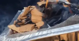 Smoking with wood.