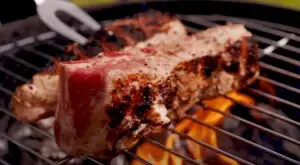 Smoking Ribs.
