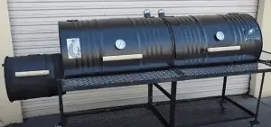 Double Barrel Single Smoker Grill.